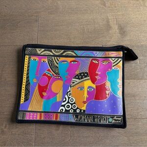 Vintage Laurel Burch Multicolor Artistic Pouch